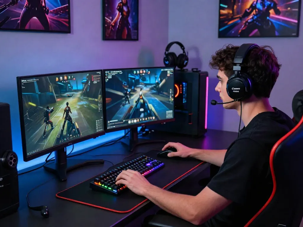 rokok88 gaming setup featuring high-performance peripherals for immersive gameplay