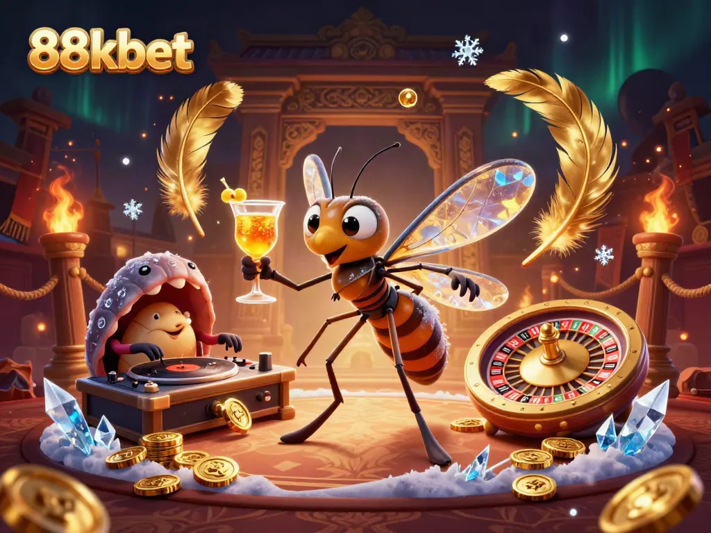 Engage with 88kbet's vibrant casino adventure featuring unique characters in a dynamic setting.